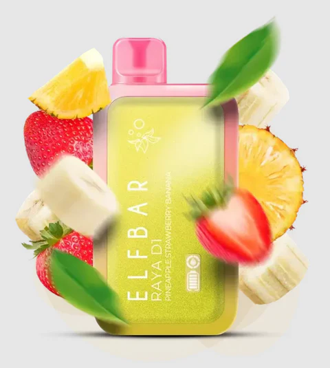 ElfBarRayaD113000PuffPineappleStrawberryBanana